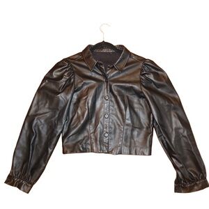 Black Faux Leather Jacket